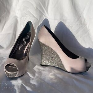 Nina Mahala Wedge Sparkly Pump Shoes